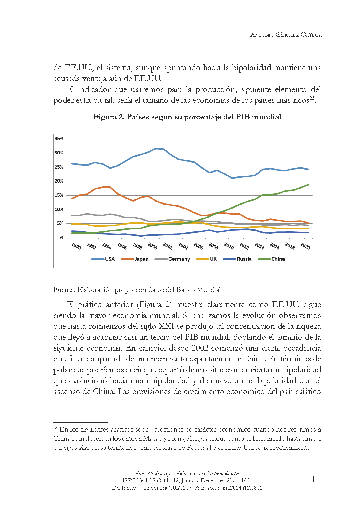 Análisis y tipificación del Sistema Internacional Contemporáneo. Una aproximación desde el realismo estructural y las teorías de sistemas