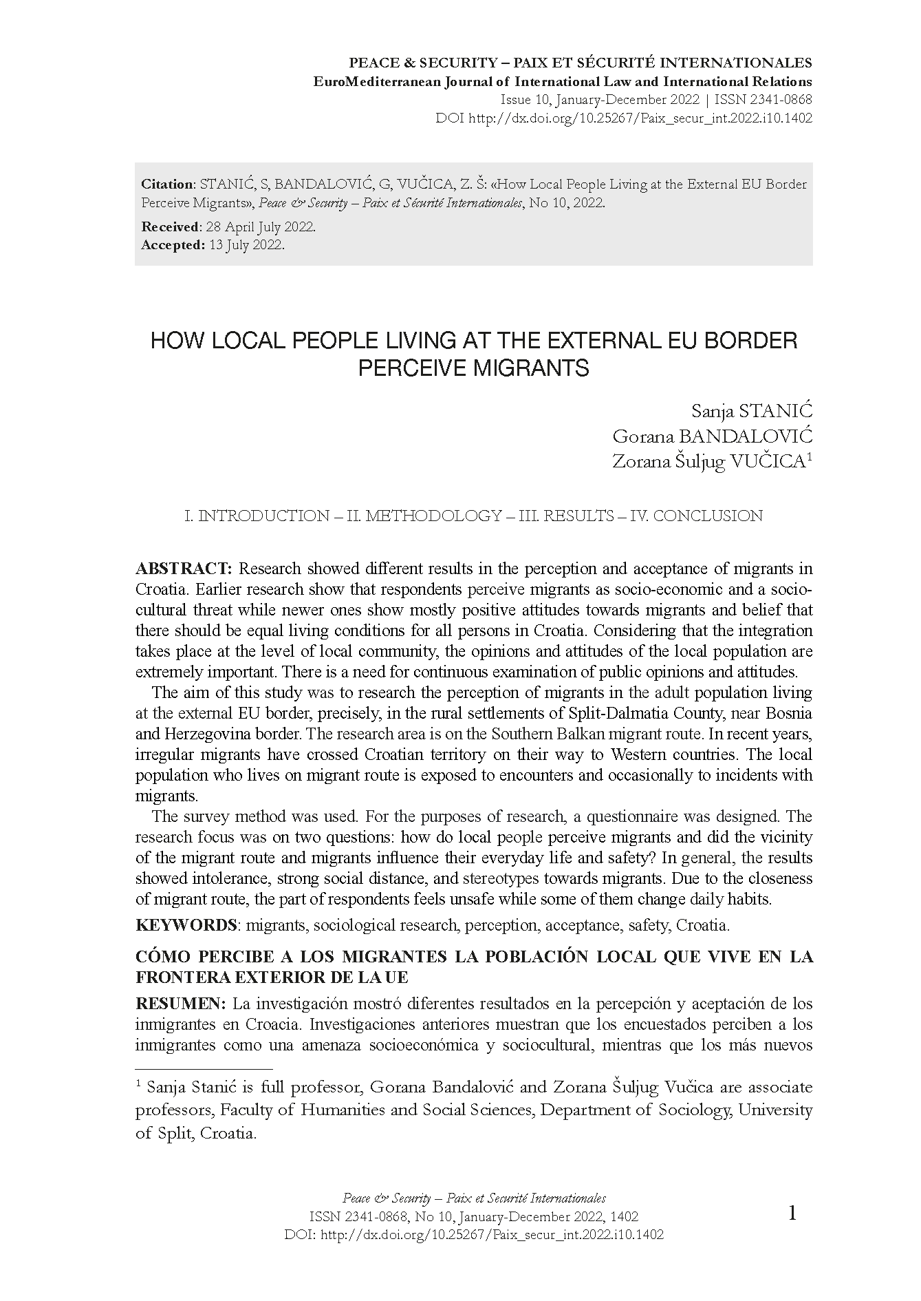 How Local People Living at the External EU Border Perceive Migrants